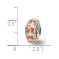 thumbnail image 4 of Reflection Beads Sterling Silver Hand Blown Pink & Yellow Floral Glass Charm, 4 of 6