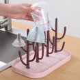 thumbnail image 3 of Organizador Soporte de escurridor de limpieza de vasos de agua para biberones de alimentación de bebé (rosa) Likrtyny Libre de BPA, 3 of 6