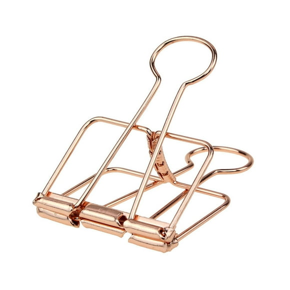 thinsony 20 Pcs Trombone en Métal Électroplaquée Couleur Unie Remplacement Maison École Copies d'Examen Pinces Accessoires Or Rose 19mm