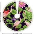 thumbnail image 5 of GZHJMY Christmas Tree Skirt, 30" Xmas Tree Skirts Flamingo and Tropical Plants Christmas Tree Mat for Christmas Holiday Party Ornaments, 5 of 5