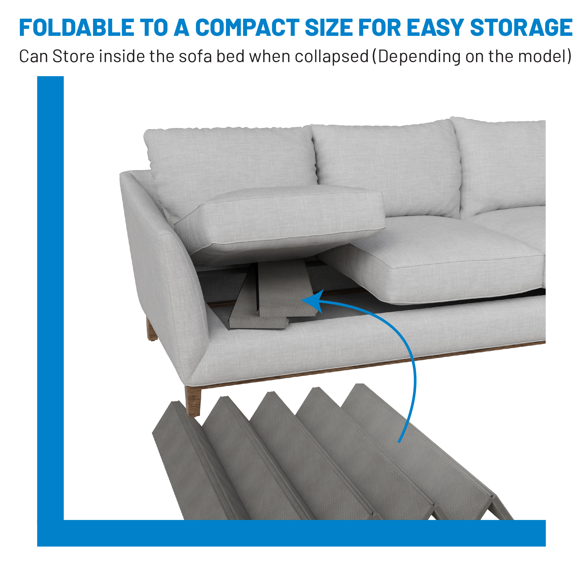Continental Sleep, Heavy Duty Sleeper Sofa Support Slats, 63" x 35.5" Wood Base to Fix Sagging Seats, Reinforced Under Cushion Panel for Sofas and Bed Support, Pull Out Couch Mattress Board