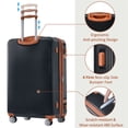 thumbnail image 4 of 3 Piece Expandable Anti-Cracking Hardshell Travel Luggage Sets 8 Spinner Wheel Suitcase Wheels TSA Lock Suit Case, Lightweight 8 wheels Upright Suitcase, 20/24/28 Inch, 4 of 9