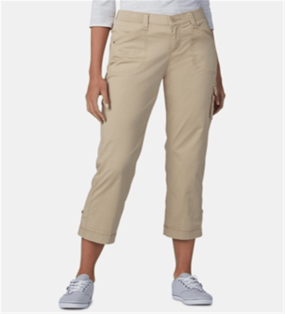 Lee Platinum Women's Cropped Cargo Pants Brown Size 8 Petite