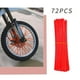 thumbnail image 1 of Juego de 72 fundas decorativas para radios de rueda de bicicleta y motocicleta | Cubre radios de plástico de 24 cm en 10 colores | Fácil instalación sin herramientas, 1 of 6