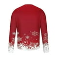 thumbnail image 5 of Men's Long Sleeve Slim Fit Christmas T Shirt with Glitter 3D Xmas Tree Print Crewneck Pullover Top Versatile Holiday Graphic Tee for Casual Outings, 5 of 5