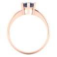 thumbnail image 4 of 1.5 ct Pear Cut Simulated Blue Sapphire Solitaire Engagement Ring for Women in 18K Rose Gold, 4 of 5