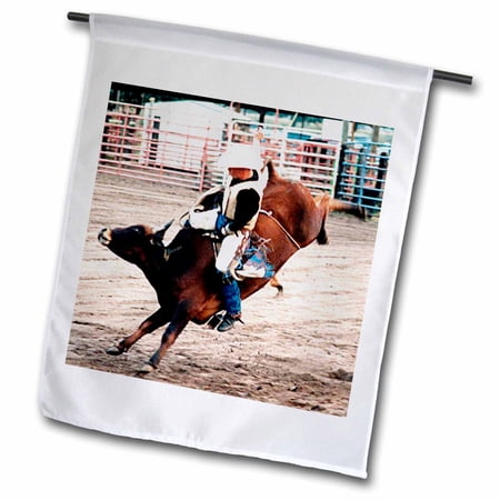 3dRose Hang On Cowboy - Garden Flag, 12 by 18-inch