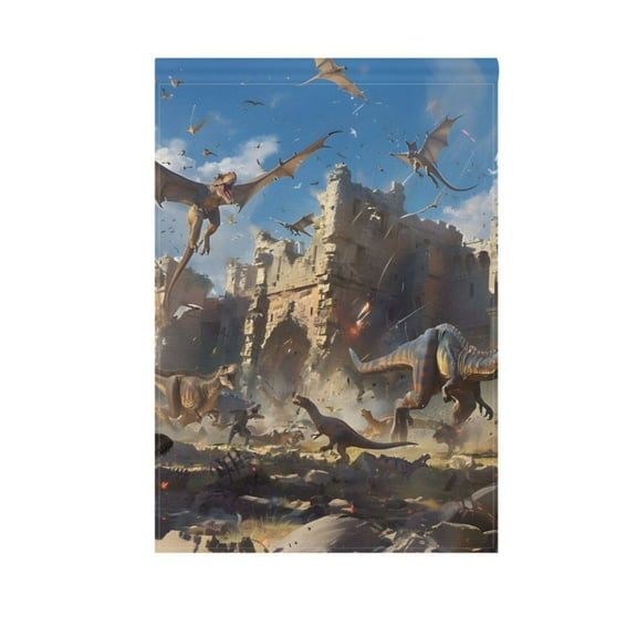 Dragons Garden Flag House Banner 12" x 18" Double Sided Outdoor Yard Decoration