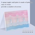 thumbnail image 3 of Yayeee Toggle Light Switch Wall Plate 2-Gang 4.56"x4.48" Decorative Outlet Cover, Light Pink Stripes, 3 of 7
