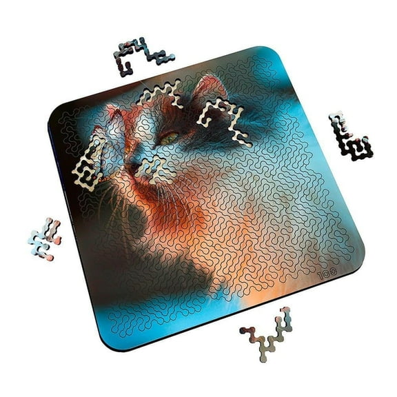 Torched Mind Bending Puzzle Butterfly Kissing Kitty 11.3" x 11.3"x 11.3"
