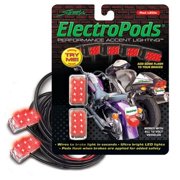 Street-FX 1043311 Chrome Motorcycle Brake Lights, Red