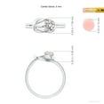 thumbnail image 5 of ANGARA Natural Solitaire Diamond Infinity Knot Ring in 14K White Gold for Women (Size-5mm| Color-I-J| Clarity-I1-I2) | April Birthstone, Anniversary, Jewelry Gift for Women | Natural Diamond Ring, 5 of 10
