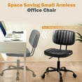 thumbnail image 6 of Kadyn Armless Home Office Chair with Adjustable Height, 360° Rolling Swivel Computer Task Chair without Arm for Study Room, Bedroom, Black, 6 of 9