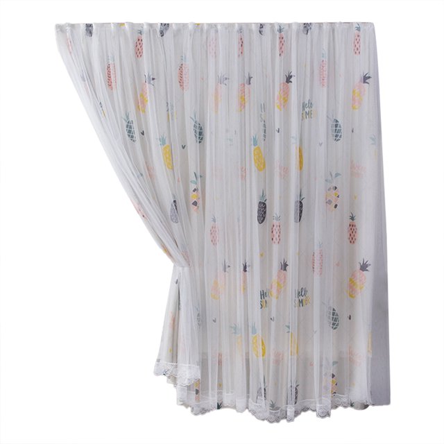 WIFKLSIIPG Sans Perçage avec Rideau en Fil Translucide Imperméable aux Personnes Tissu de Rideau en Fil