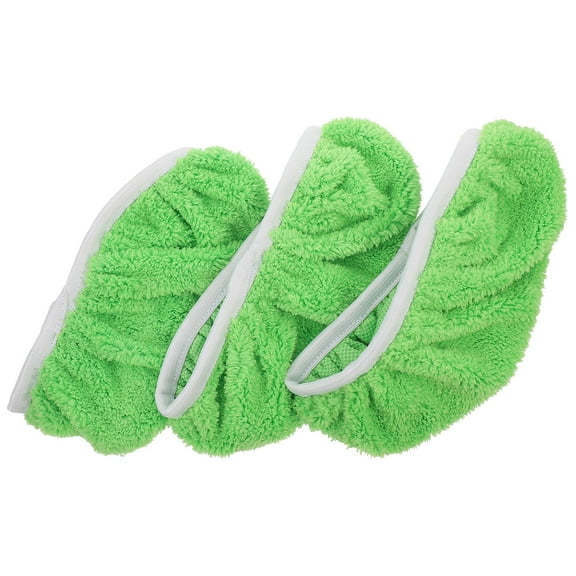 Masteelf 3-Pack Coral Fleece Mop Pads Replacement, Wet and Dry Floor Cleaning Mopping Pads Refills for Home