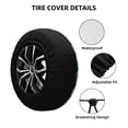 thumbnail image 2 of Salouo Colorful Fishing Baits Print Spare Tire Cover 14-17 inch Spare Tire Protector Universal Tough Tire Wheel Cover for Trailer SUV and Truck-15 inch, 2 of 6