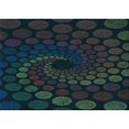 thumbnail image 1 of Ahgly Company Machine Washable Indoor Rectangle Transitional Night Black Area Rugs, 4' x 6', 1 of 7