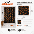 thumbnail image 2 of Way To Celebrate Jack-o'-Lantern Shower Curtain Set with 12 Hooks, Black, 2 of 9