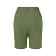 thumbnail image 7 of iHPH7 Bermuda Shorts for Women, Knee Length Shorts Women, Gauze Shorts for Women, Linen Clothing, Womens Shorts Casual, Army Green XXL, 7 of 7