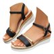 thumbnail image 2 of MKLEKYY Sandalias para Playa para Mujer, Sandalias de Cuña Con Suela Gruesa y Tacón Bajo Con Hebilla y Punta Redonda Tejida para Verano, 2 of 4