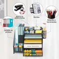 thumbnail image 4 of Organizador de Escritorio, Organizador Escritorio 5 Capas con Compartimentos Verticales, Portalápices y Cajón Deslizante, organizador de Papel para Uso Diario en la Cficina y la Escuela, 4 of 6