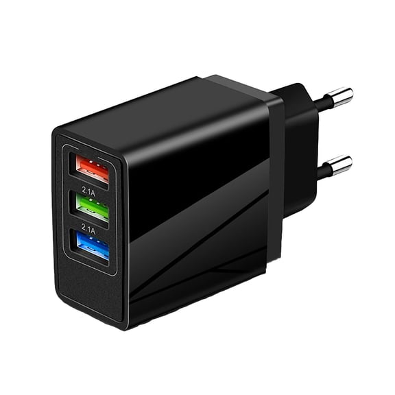 European USB Charger, 55W European Travel Plug Adapter 3-Port Fast Charger Type C Wall Charger USA to Europe Plug Adaptor for iPhone 17 16 15 14 13 12 11 Pro Max X 8, Galaxy, Android