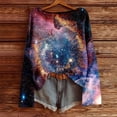 thumbnail image 2 of DHFJKG Long Sleeve Shirts For Women Sweaters Galaxy Printed Knit Pullover Ribbed Casual Loose Fit Crewneck Soft Blouse Trendy Tops, 2 of 5