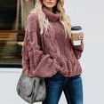 thumbnail image 4 of Women's turtleneck long-sleeved sleeve sweater, 4 of 9