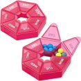 thumbnail image 1 of Weekly Pill Organizer, 2 Pcs Portable Pill Box Medicine Cabinet, 1 of 5