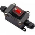 thumbnail image 1 of IP67 Waterproof Cable Switch ON/OFF Line Switch 220V AC Waterproof DPST 4 Terminals Rocker Switch with Red LED Dual Line Input and Output H-K062-KCD4-201N-RW-220V-LS, 1 of 3