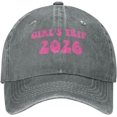 thumbnail image 1 of Girls Trip 2026 hat Funny Girls Weekend Denim Cap, 1 of 6
