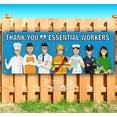 thumbnail image 1 of Thank You Essential Workers Group 13 oz Vinyl Banner With Metal Grommets, 1 of 4