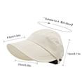 thumbnail image 4 of Sombrero Fedora Con Visera Transpirable Y Parte Superior Hueca para Viajes Al Aire Libre () Blanco, 4 of 9