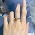 thumbnail image 5 of K-KED Round Cubic Zircon Women Wedding Delicate Jewelry Gorgeous Golden Plated Ring Sz 6-10-8, 5 of 5