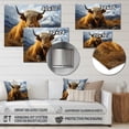 thumbnail image 4 of Designart "Yaks in mountain horizon I" Animals Metal Wall Decor, 4 of 5