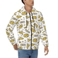 thumbnail image 4 of Zip Up Hoodies for Men - Cute Gold Pizza Long Sleeve Comfrt Men'S Fashion Hoodies & Sweatshirts, Jackets for Men Hoodies Pullover Clothing Clothes with Pouch, 4 of 5