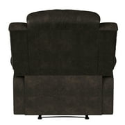 Relax-a-Lounger Reynolds Faux Suede Manual Recliner, Brown