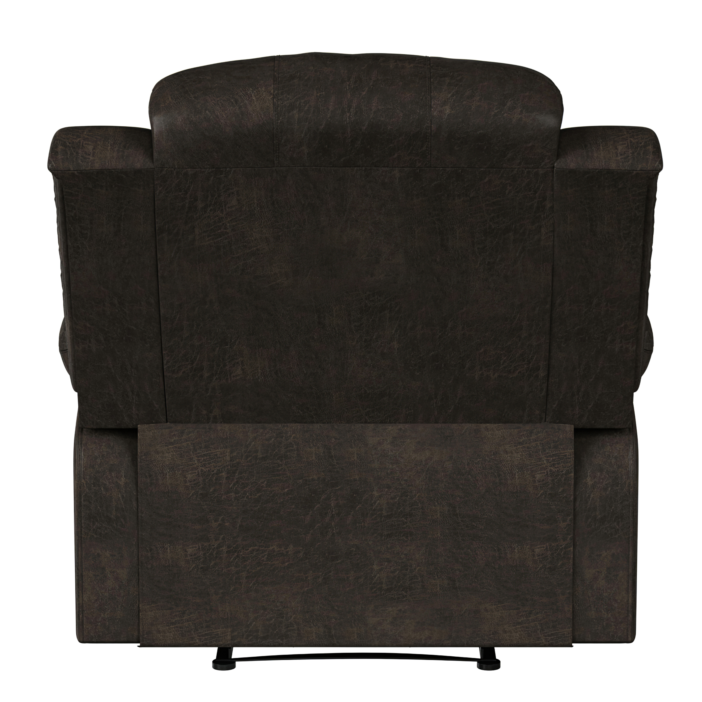 Relax-a-Lounger Reynolds Manual Standard Recliner, Brown Faux Suede - image 3 of 13