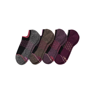 Hanes Women's Super No Show Socks with Gripper, Absolute Comfort, 4-Pack, Size 5-9