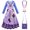 Purple, variant on Wish Asha Costume for Girls Princess Asha Dress Cosplay with Accessories 3-12Y