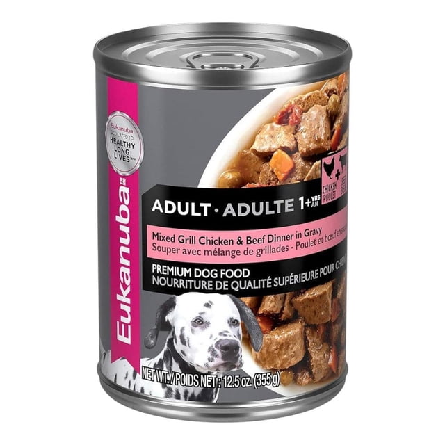 Eukanuba alimento para perro adult chicken & beef 12pz