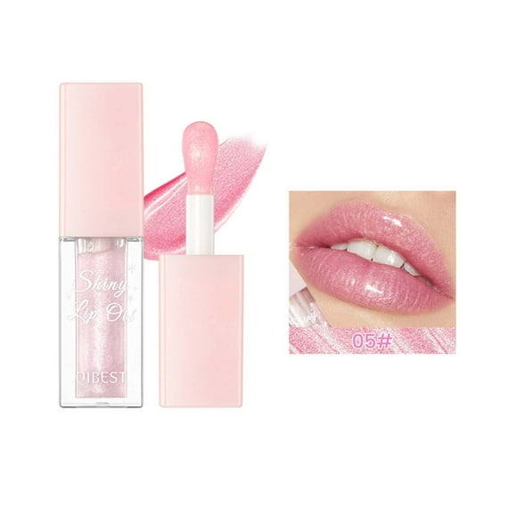YFGEFTR Color Changing Lip Oil, Cosmetics Color Changing Lip Oil, Big Brush Head Hydrating Plumping Lip Oil Tinted, Long Lasting Nourishing Non-sticky Lip Glow Oil for Lip Care