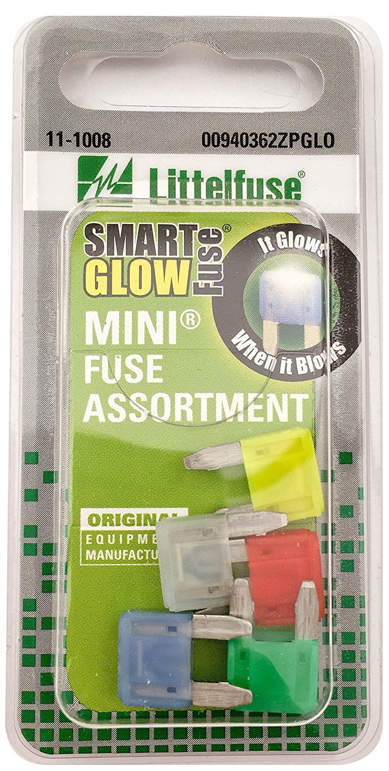 5 Piece Littelfuse 00940362ZPGLO Big ATO Blade Smart Glow Blade Style Assorted Fuse 