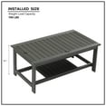 thumbnail image 4 of Outdoor Coffee Table All Weather Outdoor/Indoor Coffee Table With Bottom Shelf For Patio Garden Lawn Porch Balcony, 4 of 5