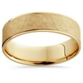 thumbnail image 1 of 14K Yellow Gold Mens Brushed Hammered Wedding Band 6mm, 1 of 2