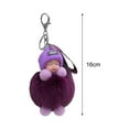 thumbnail image 5 of Soumake Doll Keychains Fluffy Sleeping Baby Multi-colored Knitted Hat Wear Baby Key Ring for Women, 5 of 8