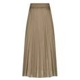 thumbnail image 5 of LEEYNEER Clearance Christmas Skirt Dress Women‘s Plain Satin Pleated Large Versatile, 5 of 6