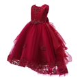 thumbnail image 5 of Vestido de princesa para niños, vestido de boda de verano, vestido de niños medianos y grandes, vestido de actuación, vestido largo, vestido de cola esponjosa, ropa de flores para niños, 5 of 5