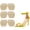Beige, variant on 6 Pairs Women Gel Foot Cushions, Non Slip Ball of Foot & Heel Shoe Inserts for Pain Relief, One Size Fits All