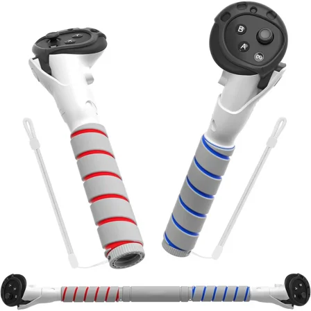 Controller Extensions Gorilla Tag Long Arms for Meta Quest 3S/Quest 3/Quest 2 Beat Saber Handles Golf Club Attachment VR Sticks Controller Grips for Quest 3S/3 Enhance VR Gaming Accessories